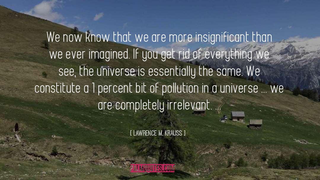 Lawrence M. Krauss Quotes: We now know that we