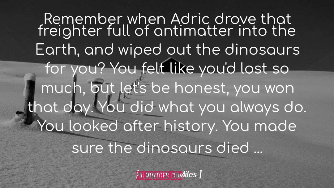 Lawrence Miles Quotes: Remember when Adric drove that