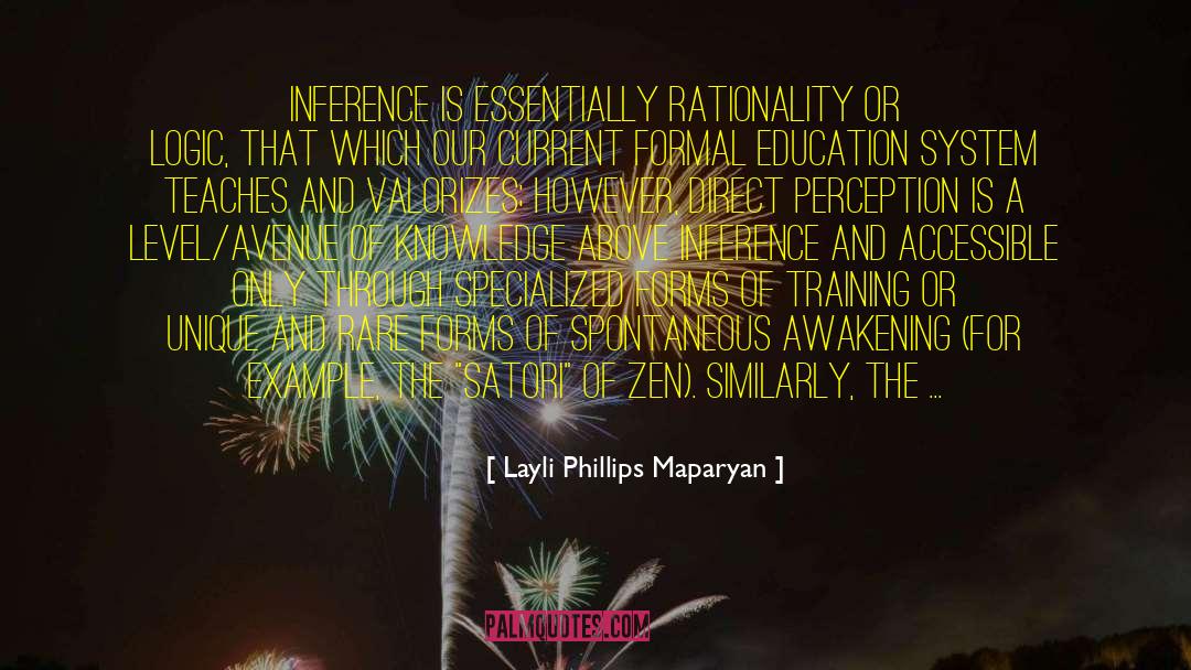 Layli Phillips Maparyan Quotes: Inference is essentially rationality or