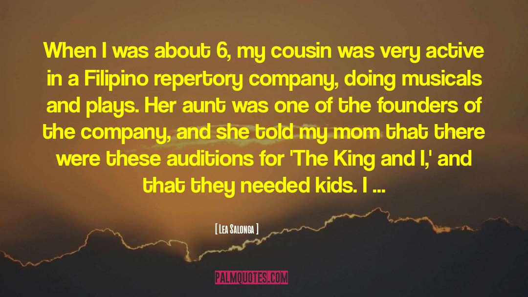 Lea Salonga Quotes: When I was about 6,