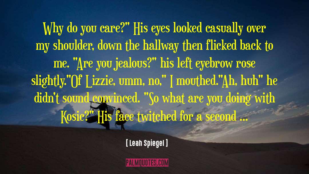 Leah Spiegel Quotes: Why do you care?