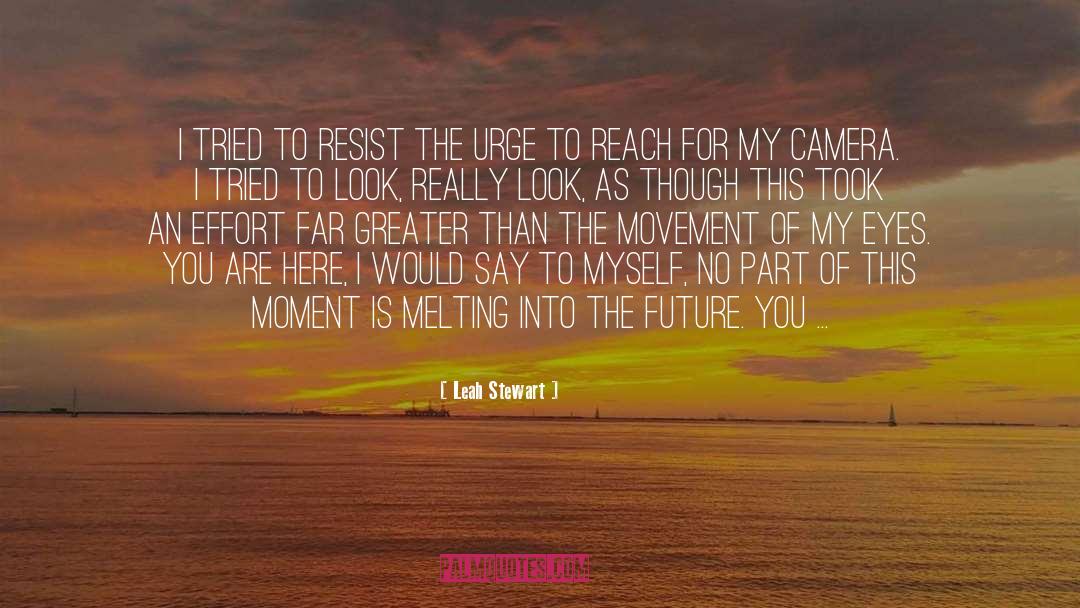 Leah Stewart Quotes: I tried to resist the