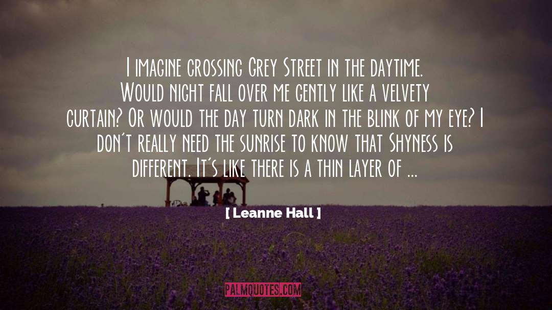 Leanne Hall Quotes: I imagine crossing Grey Street
