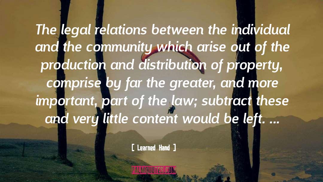 Learned Hand Quotes: The legal relations between the
