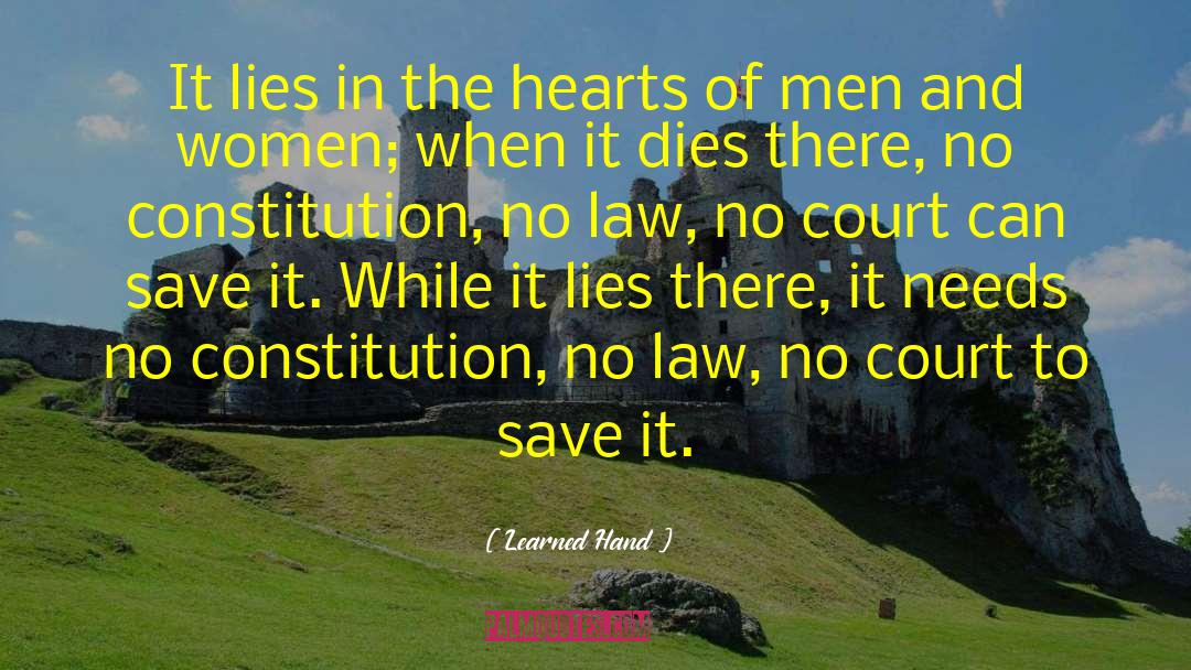 Learned Hand Quotes: It lies in the hearts