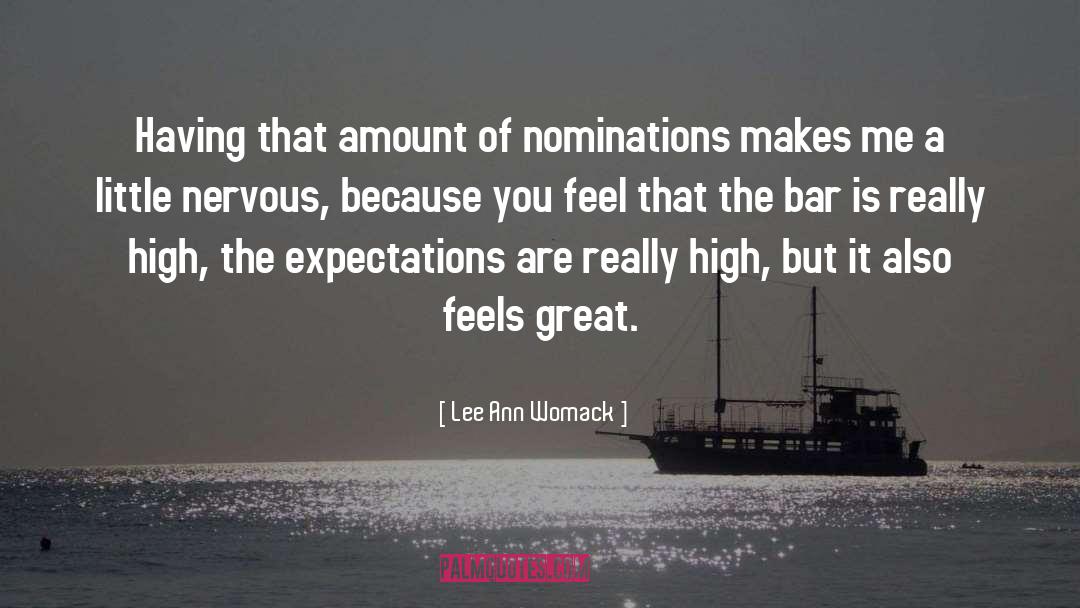 Lee Ann Womack Quotes: Having that amount of nominations