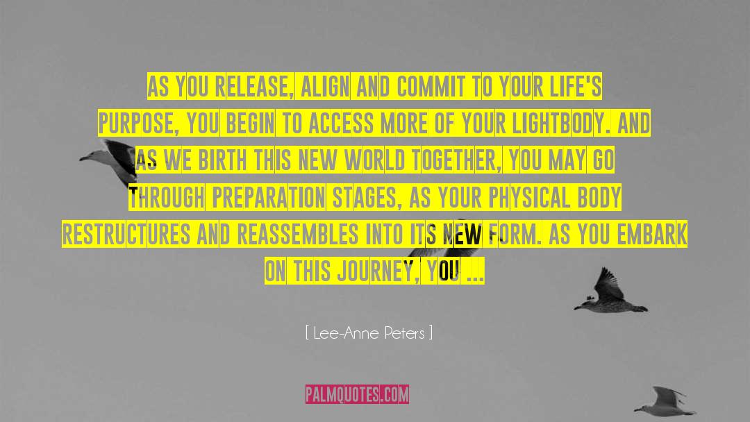 Lee-Anne Peters Quotes: As you release, align and