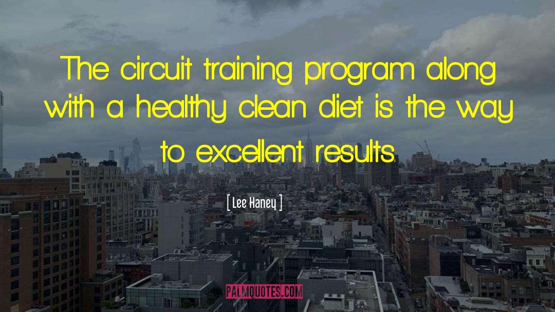 Lee Haney Quotes: The circuit training program along