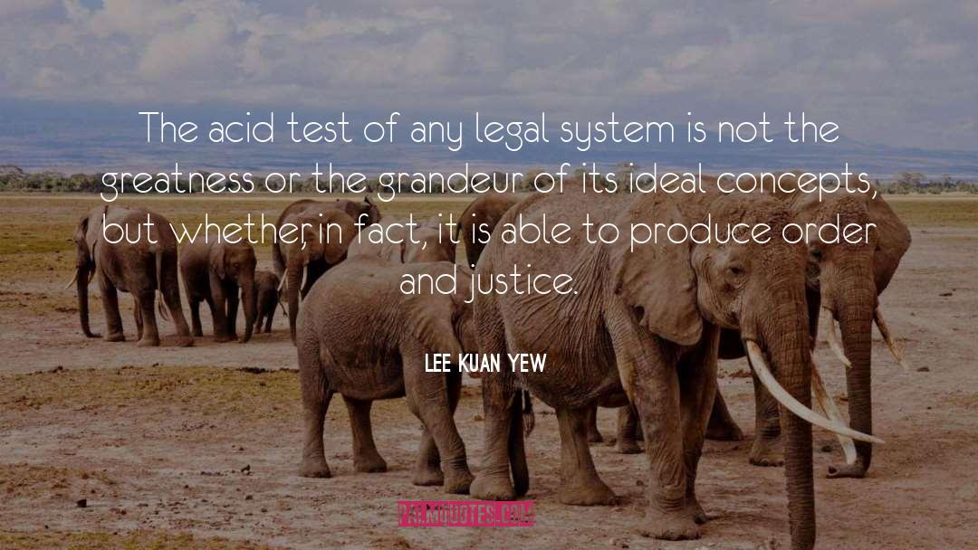 Lee Kuan Yew Quotes: The acid test of any
