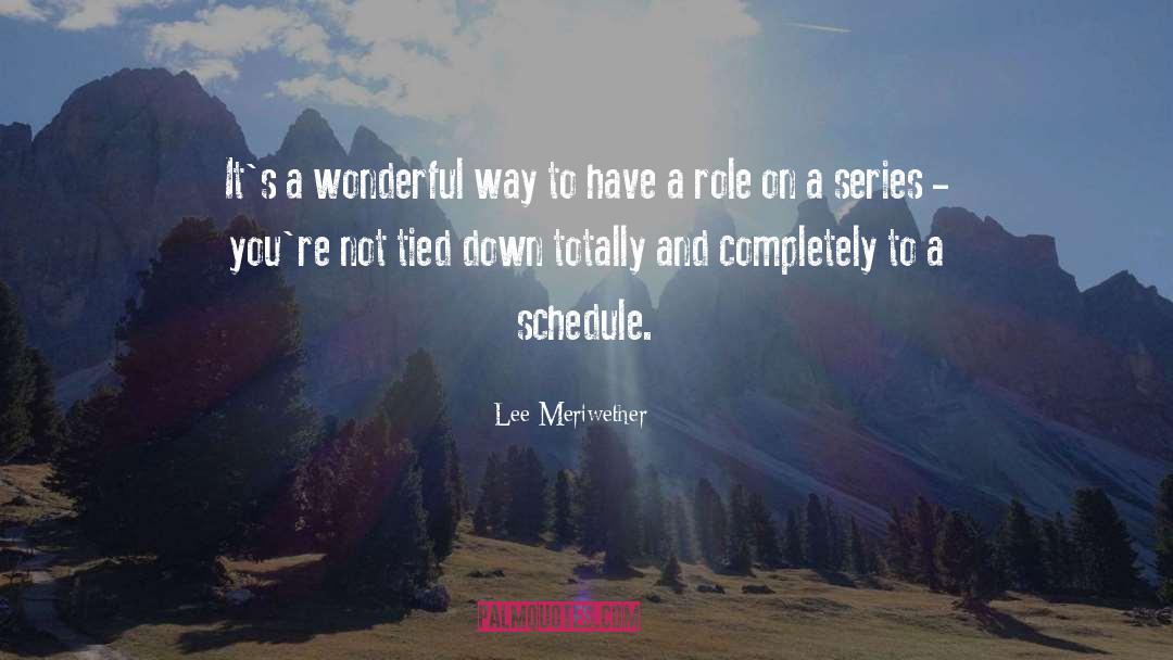 Lee Meriwether Quotes: It's a wonderful way to