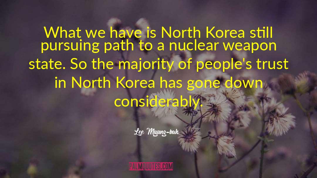 Lee Myung-bak Quotes: What we have is North