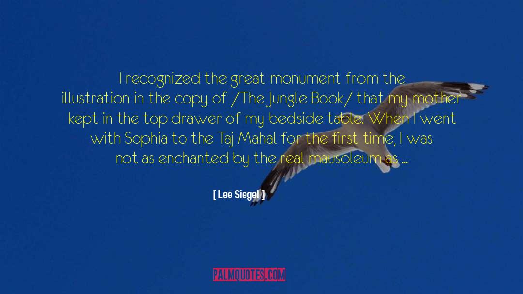 Lee Siegel Quotes: I recognized the great monument