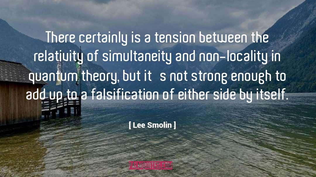 Lee Smolin Quotes: There certainly is a tension