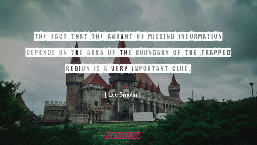 Lee Smolin Quotes: The fact that the amount