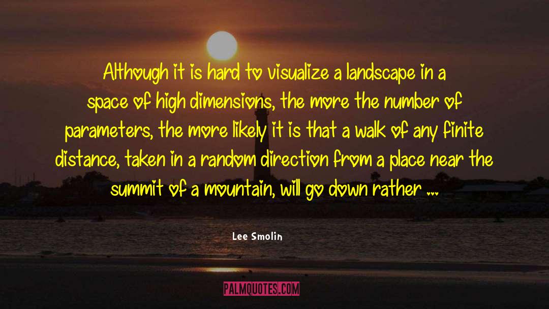 Lee Smolin Quotes: Although it is hard to