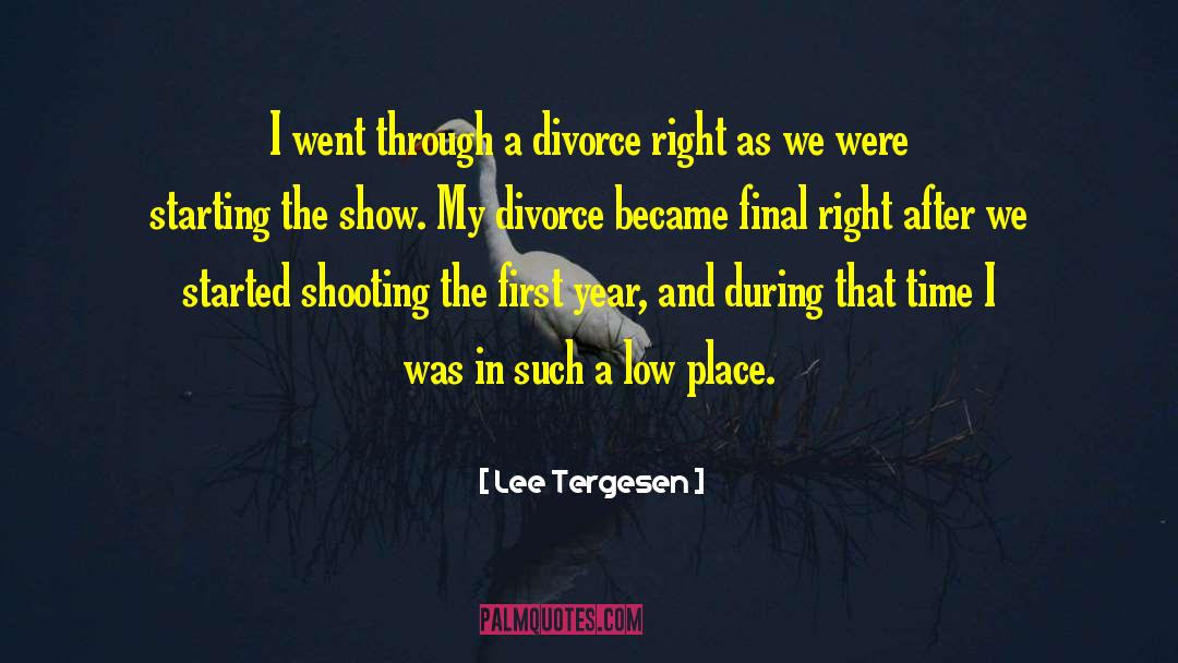 Lee Tergesen Quotes: I went through a divorce