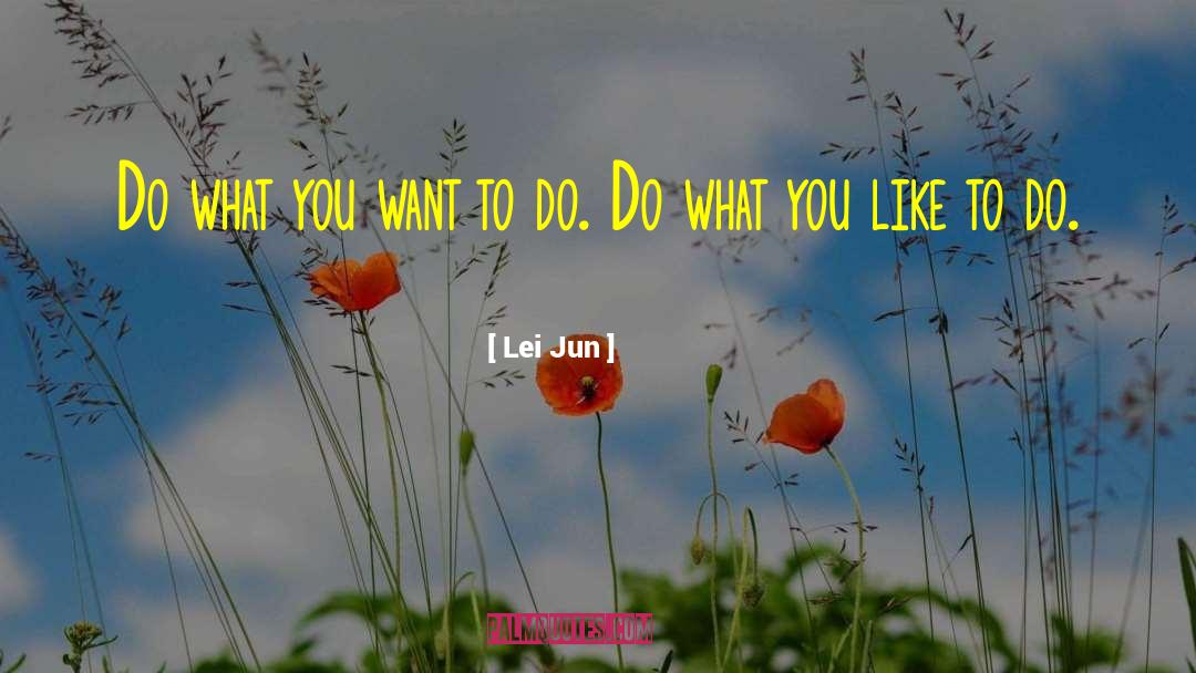 Lei Jun Quotes: Do what you want to