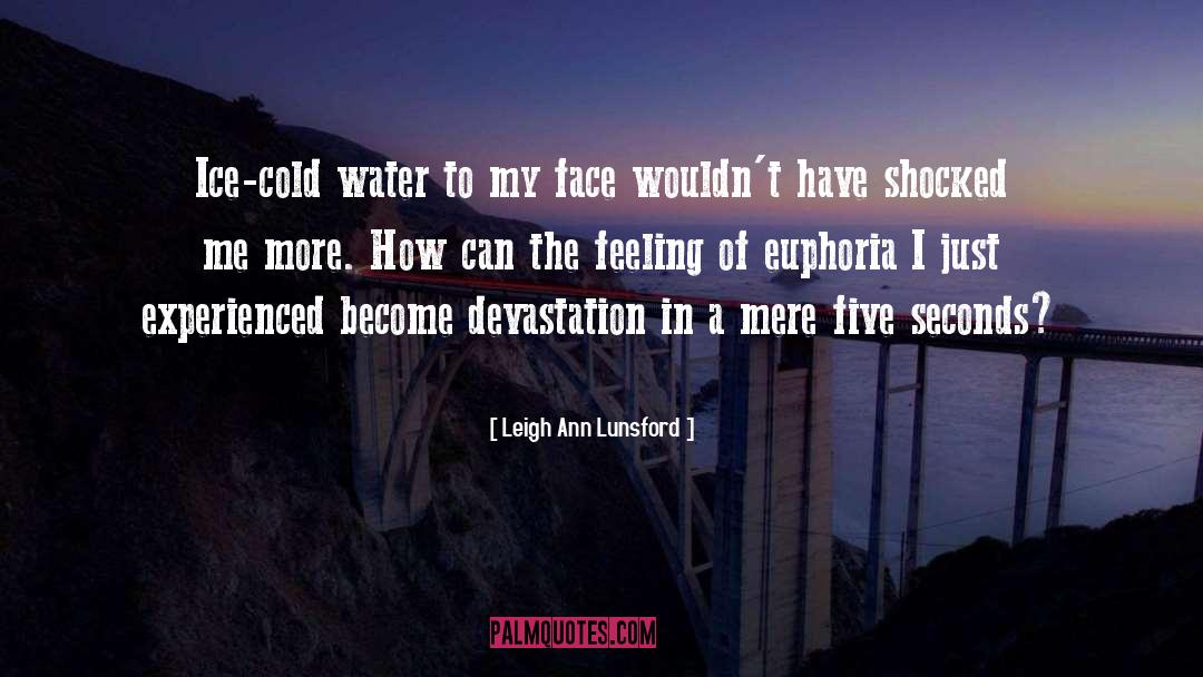Leigh Ann Lunsford Quotes: Ice-cold water to my face