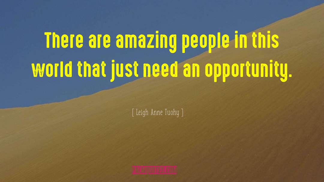 Leigh Anne Tuohy Quotes: There are amazing people in