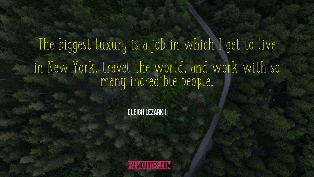 Leigh Lezark Quotes: The biggest luxury is a