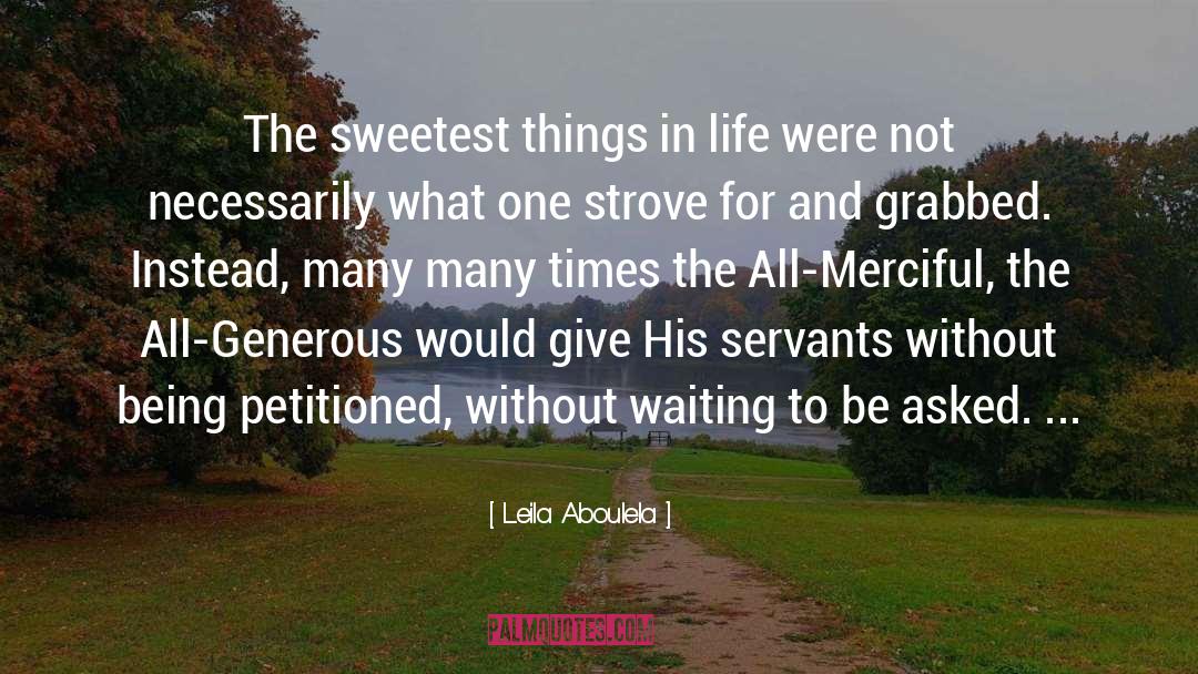 Leila Aboulela Quotes: The sweetest things in life