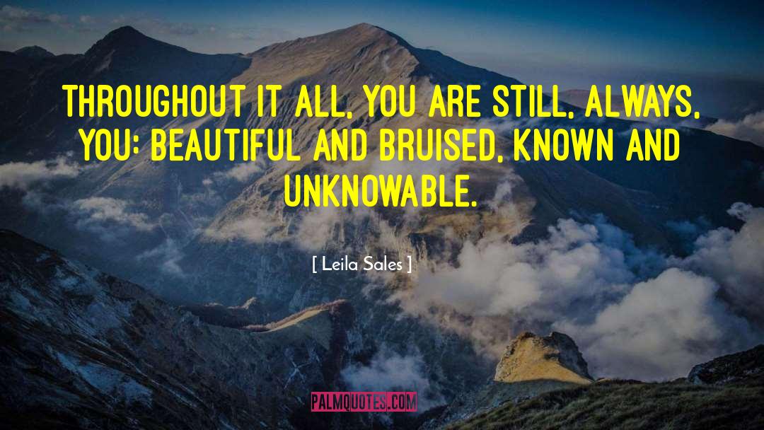 Leila Sales Quotes: Throughout it all, you are