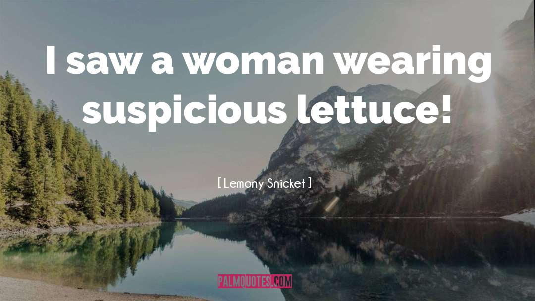 Lemony Snicket Quotes: I saw a woman wearing
