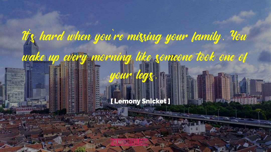 Lemony Snicket Quotes: It's hard when you're missing