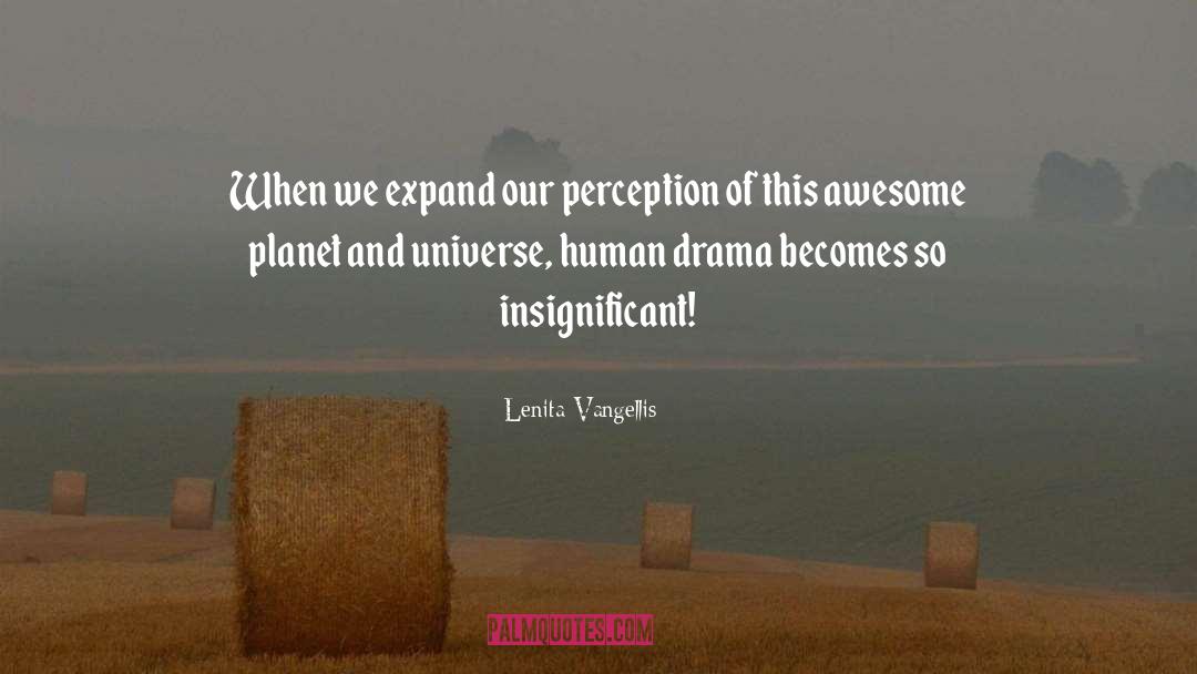 Lenita Vangellis Quotes: When we expand our perception