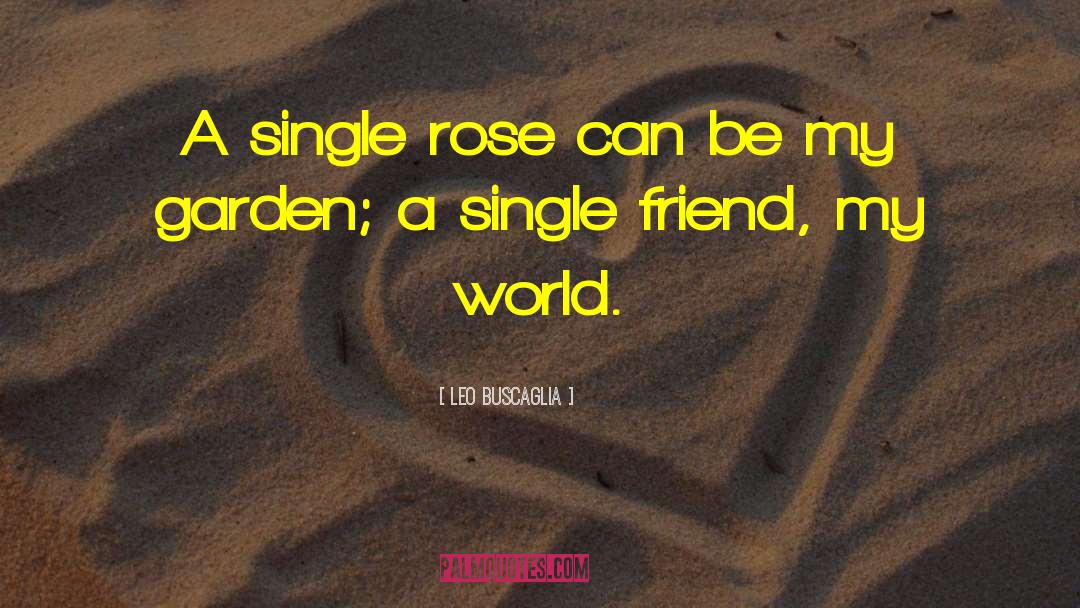 Leo Buscaglia Quotes: A single rose can be