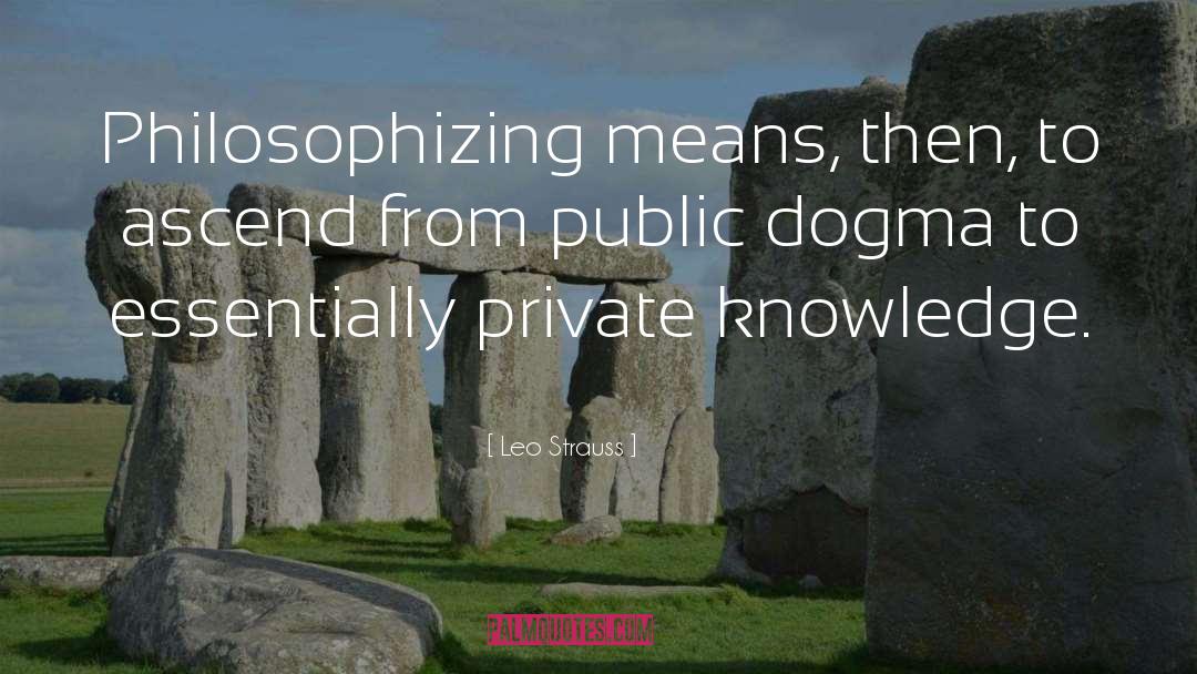 Leo Strauss Quotes: Philosophizing means, then, to ascend