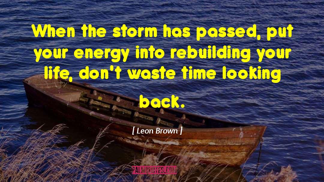 Leon Brown Quotes: When the storm has passed,