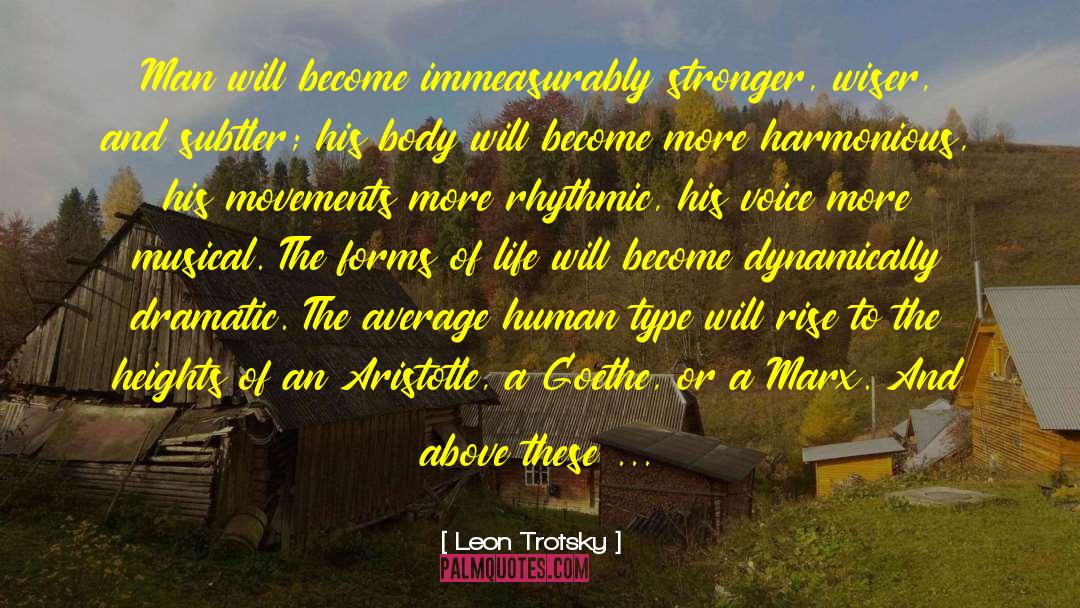 Leon Trotsky Quotes: Man will become immeasurably stronger,