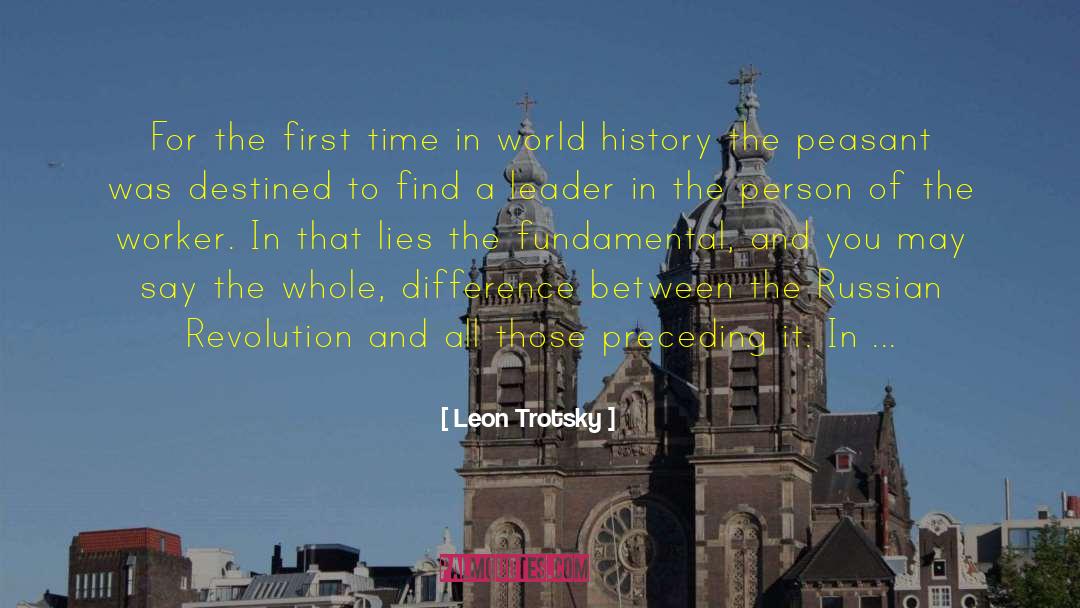 Leon Trotsky Quotes: For the first time in