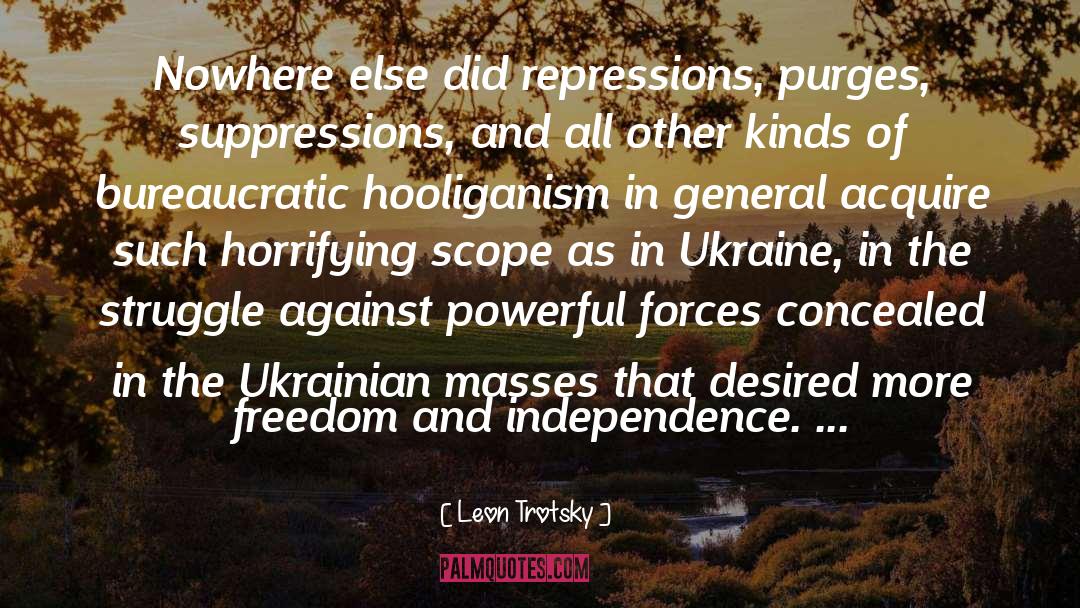 Leon Trotsky Quotes: Nowhere else did repressions, purges,