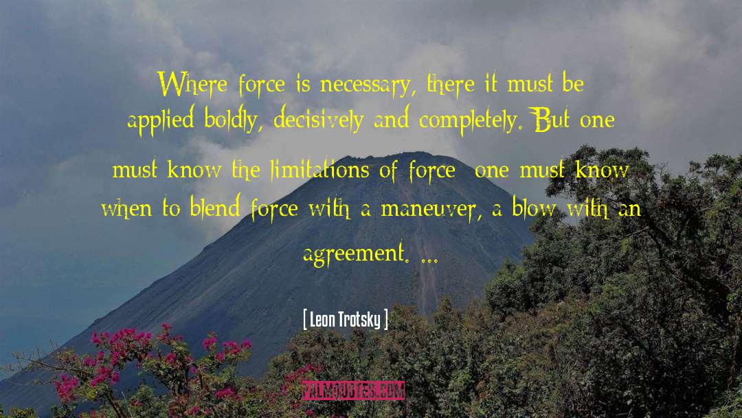 Leon Trotsky Quotes: Where force is necessary, there