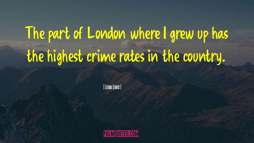 Leona Lewis Quotes: The part of London where