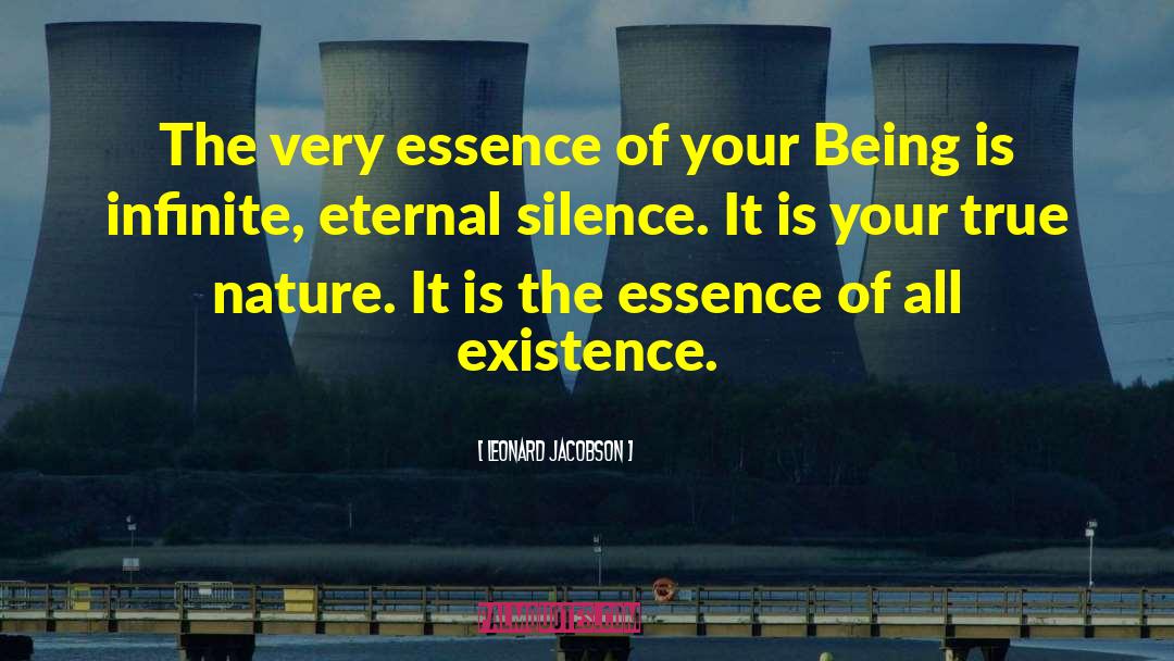 Leonard Jacobson Quotes: The very essence of your