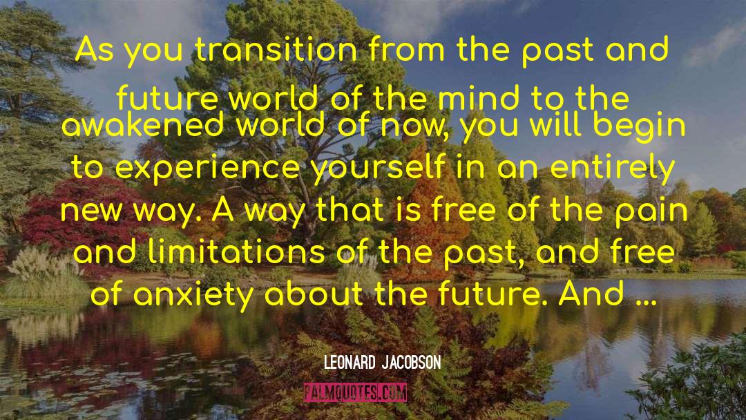 Leonard Jacobson Quotes: As you transition from the