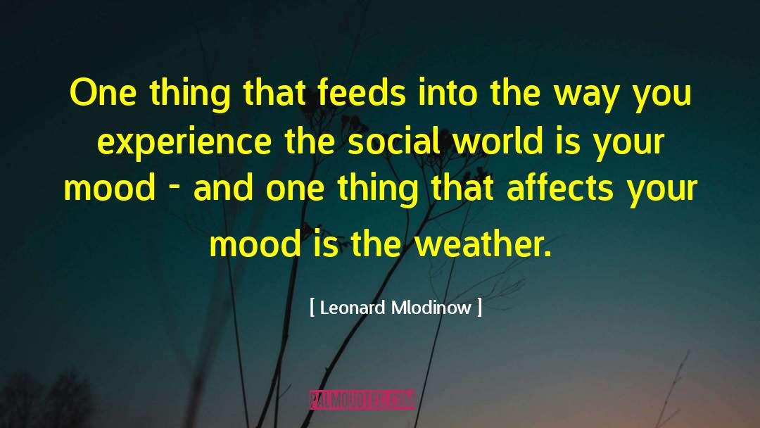 Leonard Mlodinow Quotes: One thing that feeds into