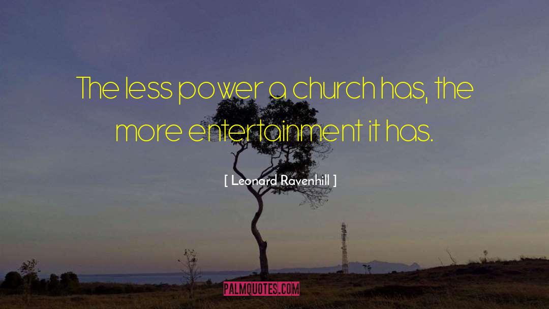 Leonard Ravenhill Quotes: The less power a church