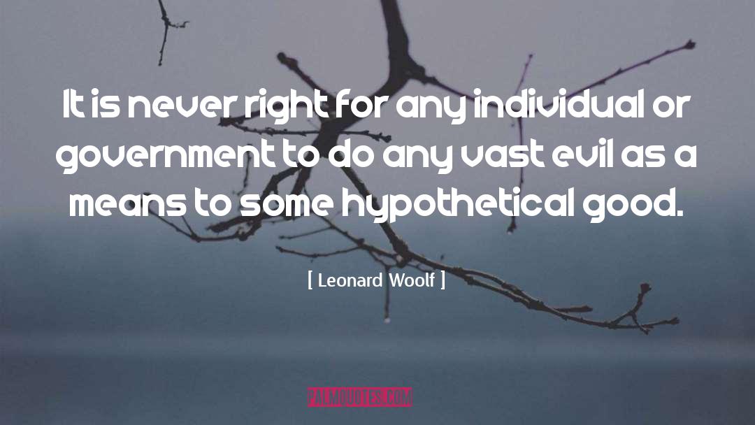 Leonard Woolf Quotes: It is never right for