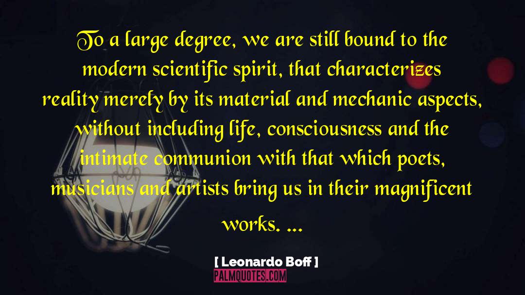 Leonardo Boff Quotes: To a large degree, we