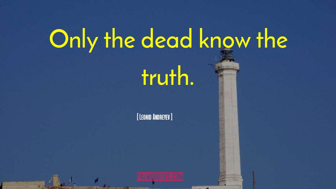 Leonid Andreyev Quotes: Only the dead know the