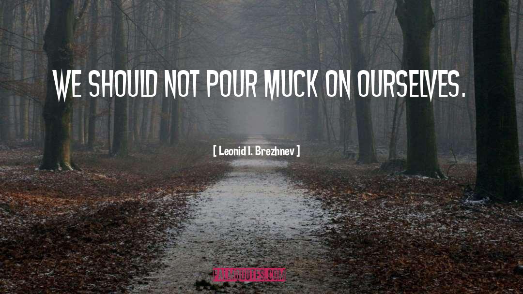 Leonid I. Brezhnev Quotes: We should not pour muck