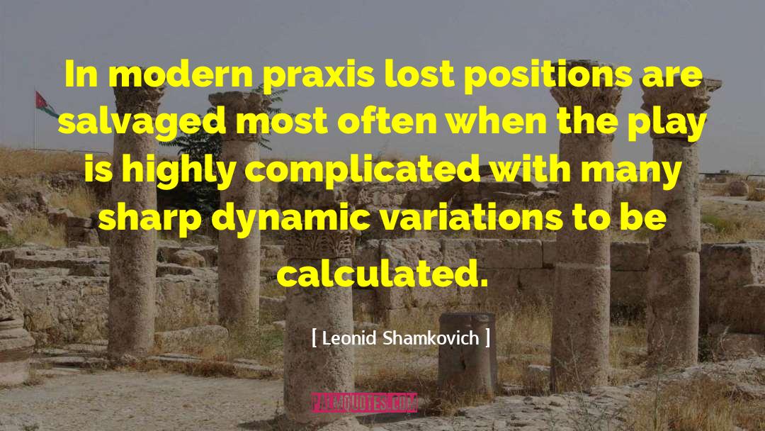 Leonid Shamkovich Quotes: In modern praxis lost positions