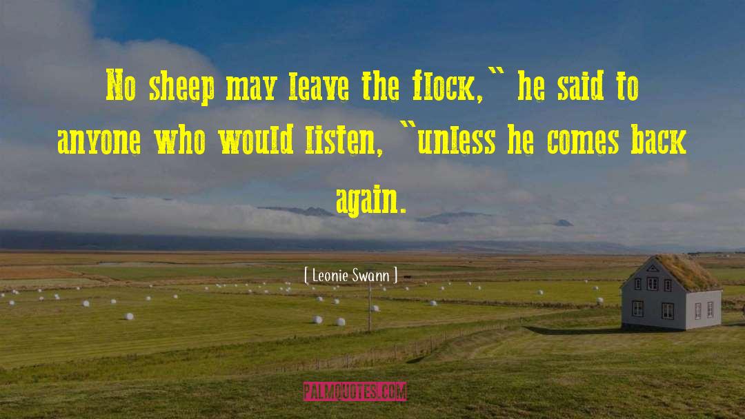 Leonie Swann Quotes: No sheep may leave the