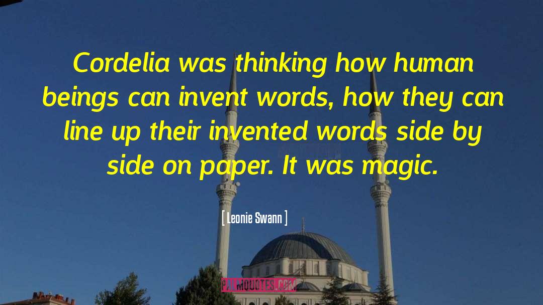 Leonie Swann Quotes: Cordelia was thinking how human