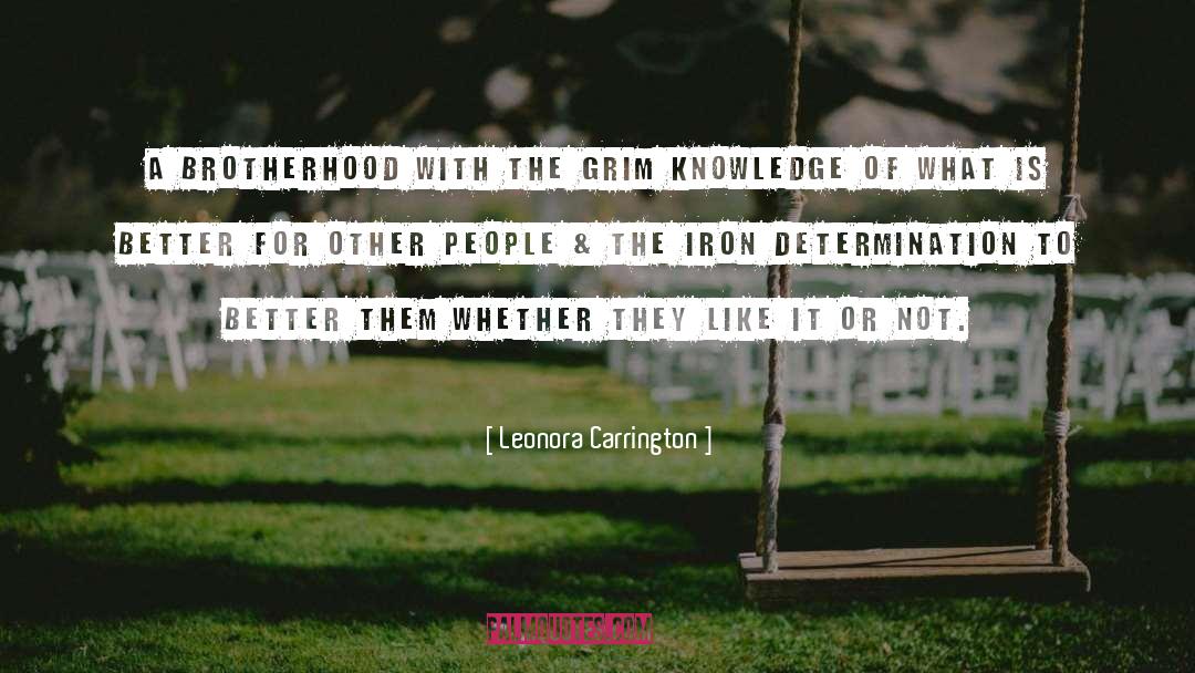 Leonora Carrington Quotes: A Brotherhood with the grim