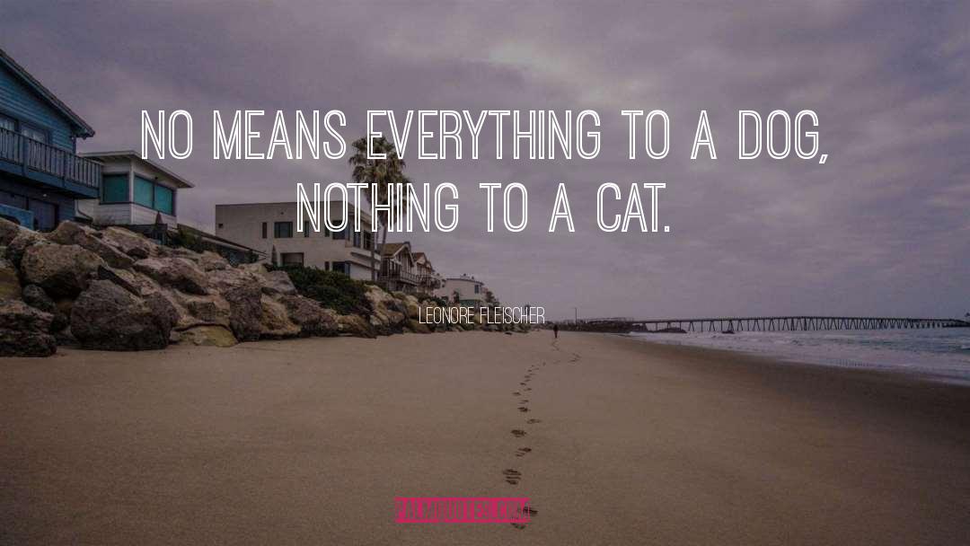 Leonore Fleischer Quotes: No means everything to a